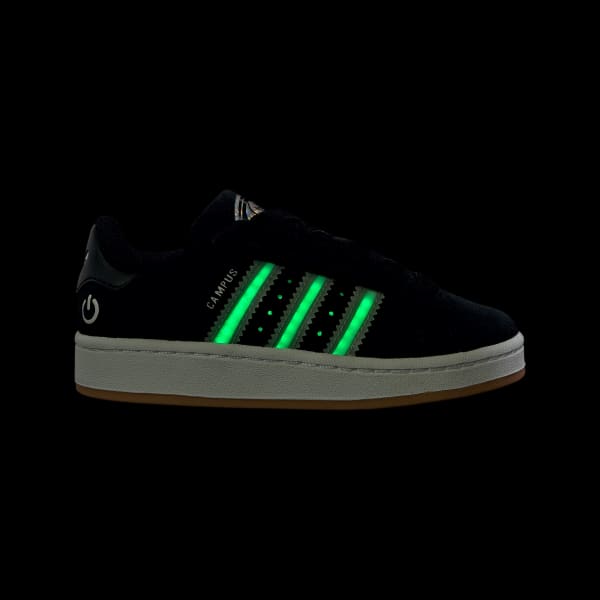 cerná Campus 00s Led Lights Comfort Closure Elastic Lace Shoes Kids