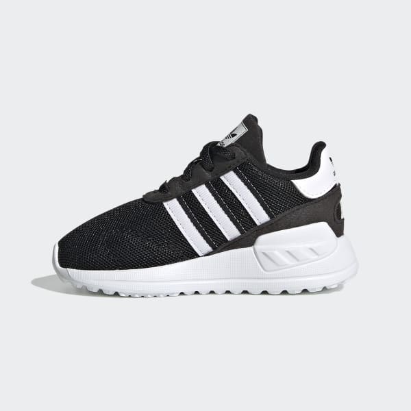Adidas originals la trainer black leather sales