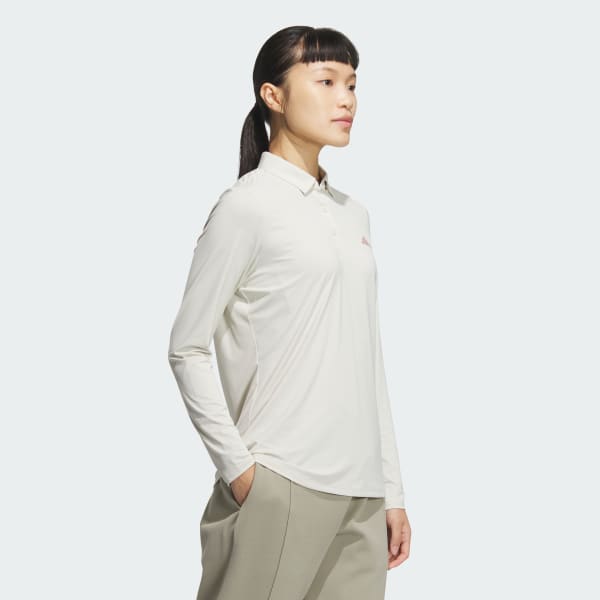 Beige AEROREADY Long Sleeve Polo Shirt