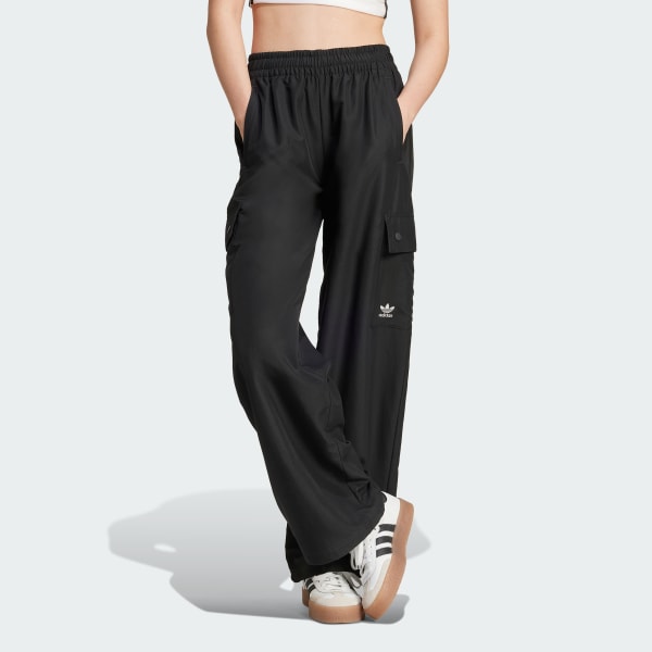 Negro Pantalón Cargo Essentials Tejido