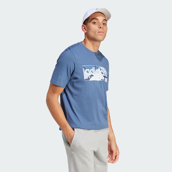 Adidas blue camo shirt cheap
