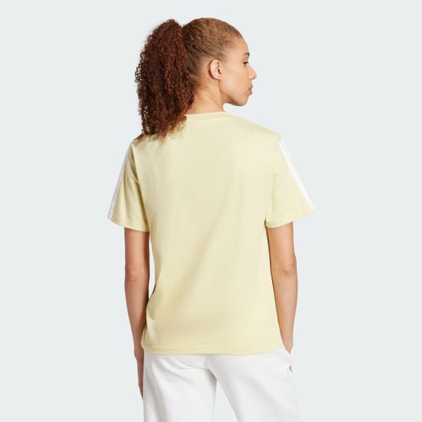 Gul Essentials 3-Stripes Cotton T-skjorte