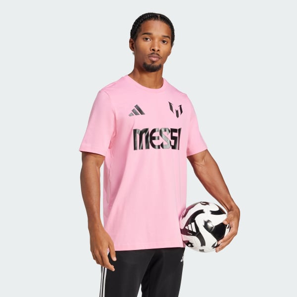 Ροζ Messi Name and Number Graphic Tee