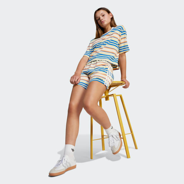 Yellow Striped Crop Tee Kids
