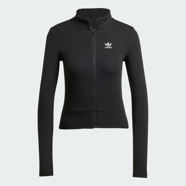 Czerń Bluza dresowa Essentials Ribbed Full-Zip