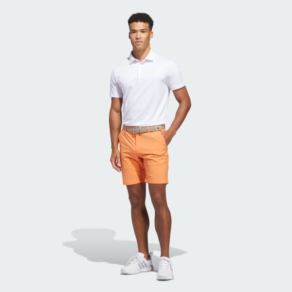 White PERFORMANCE TEXTURED PRINT POLO SHIRT
