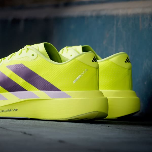 adidas ADIZERO EVO SL 蛍光イエロー adidas Adizero EVO SL Woven Shoes - Yellow | Free Shipping with