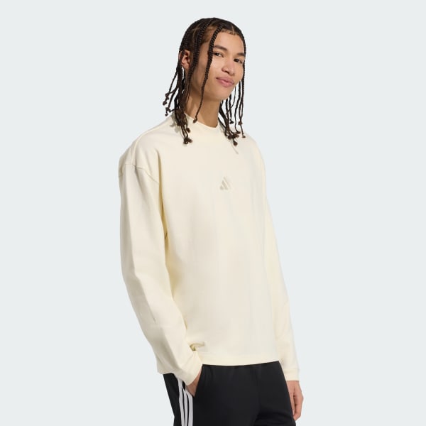 White ALL SZN Luxe Turtleneck Long Sleeve Sweatshirt