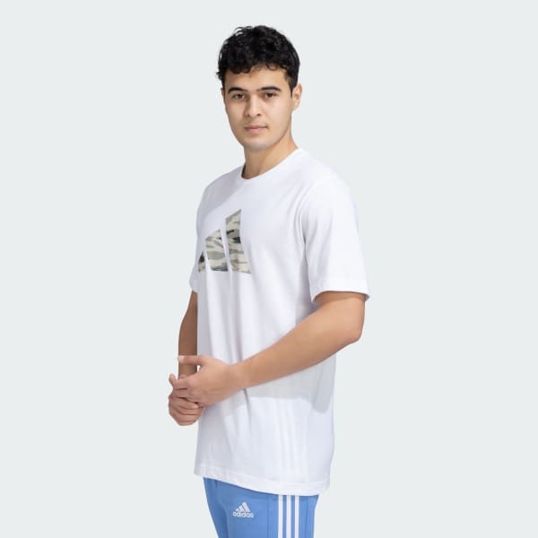 White M C CAMO LOGO T