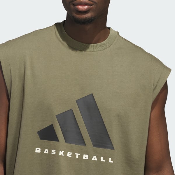 adidas Basketball Sleeveless Tee (Gender Neutral) - Green