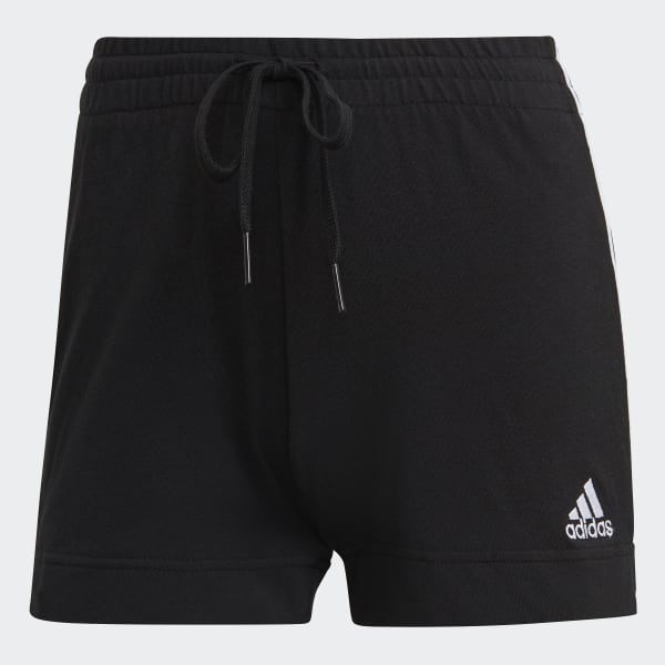 Black Essentials Slim 3-Stripes Shorts 28857
