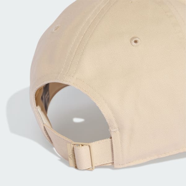 Beige Gorra de Béisbol Linear Embroidery