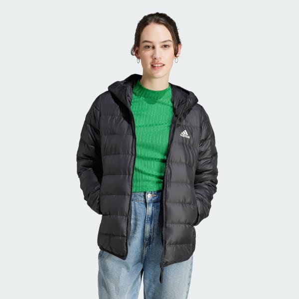 Siyah Essentials Light Down Hooded Jacket