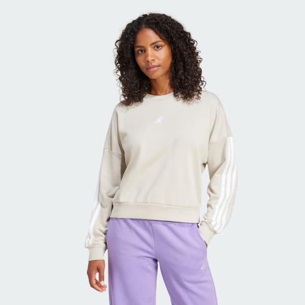 Beige Polerón Essentials 3 Tiras French Terry