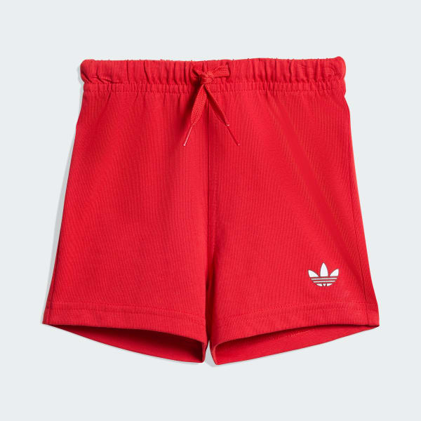 Rojo Conjunto de Shorts y Polo Trifolio