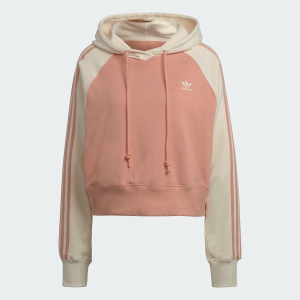 Adidas pink cropped jacket best sale