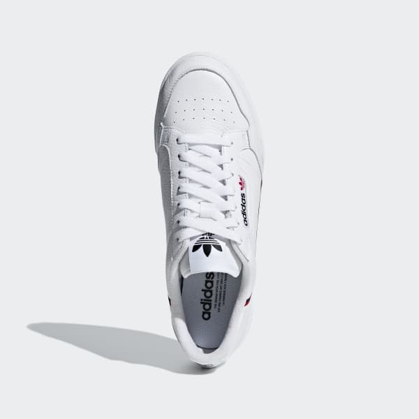 adidas continental 80 women's white and red