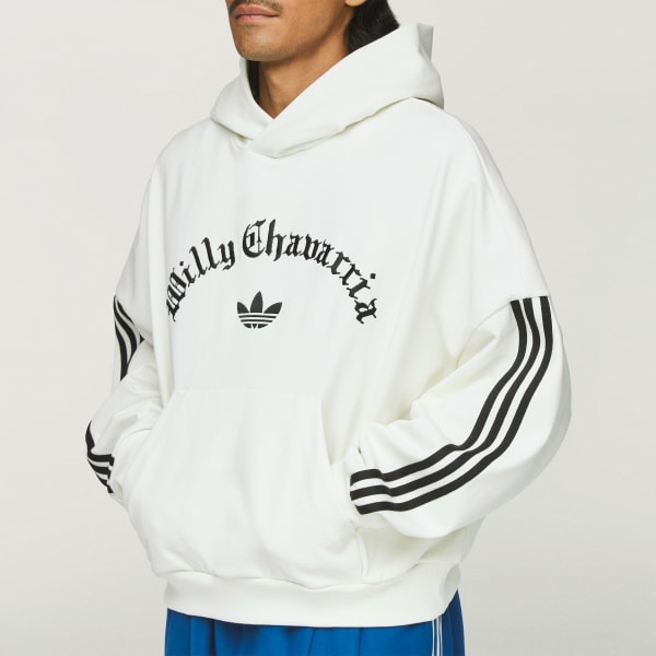 adidas Chavarria Heavyweight Hoodie - White | Free Shipping