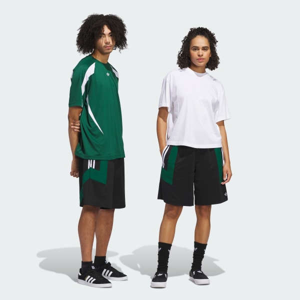 Negro Short de fútbol Unisex