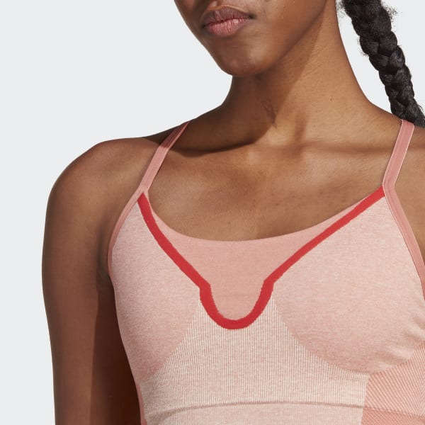 Marrone Reggiseno sportivo da yoga adidas by Stella McCartney TrueStrength Seamless Medium-Support