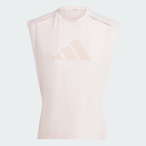 Rozowy Koszulka bez rękawów adidas PrimeLift Performance Big Logo