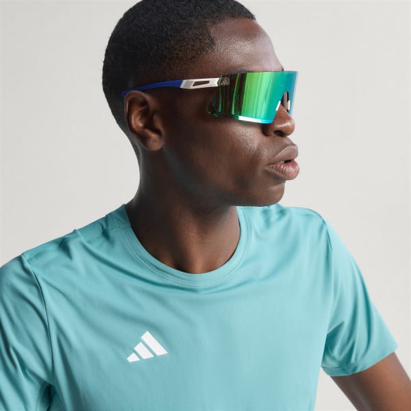 Turquoise Adizero Essentials Running Tee
