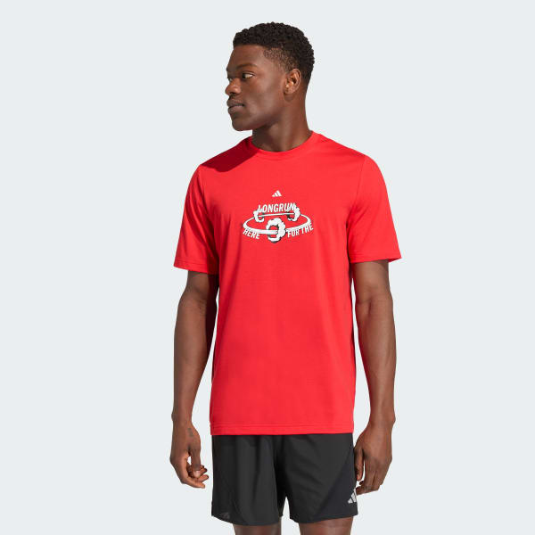 Rojo PLAYERA GRÁFICO FOR THE LONG RUN