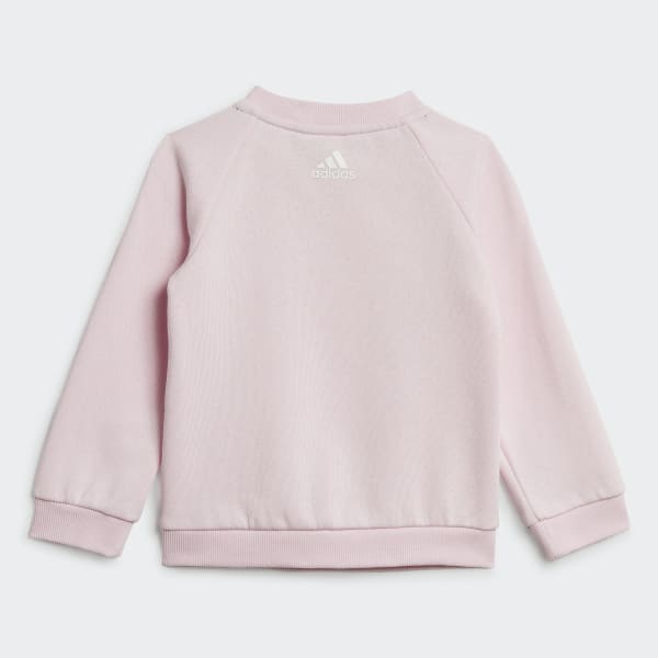 Pink adidas Essentials Logo Sweatshirt and Pants (Gender Neutral) IYL59