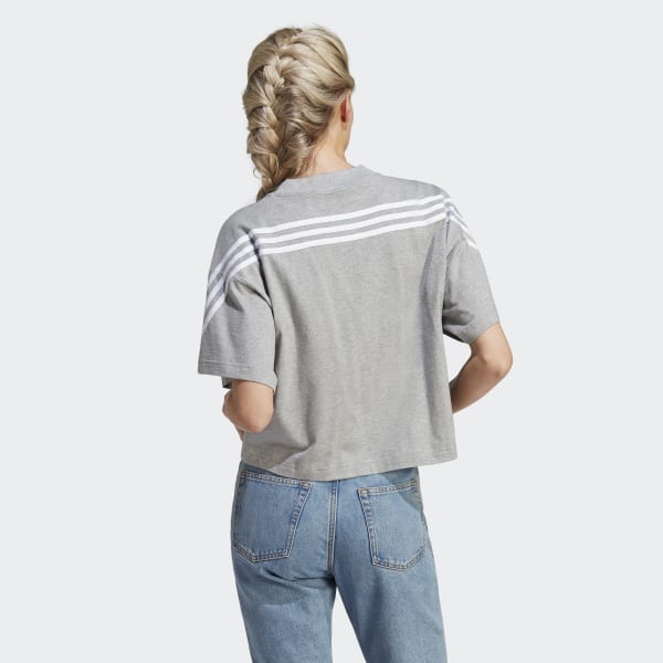 Grey Future Icons 3-Stripes Tee