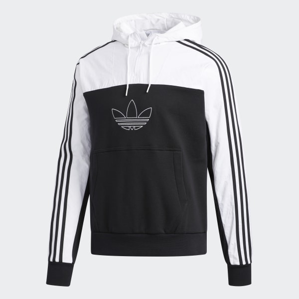 adidas black and white jacket with hood