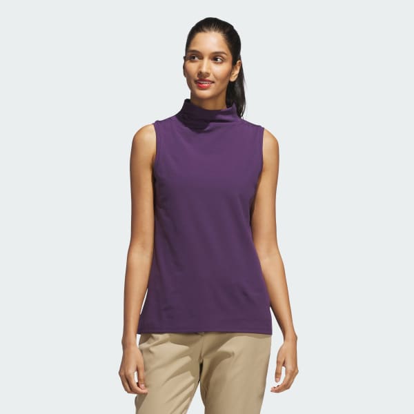 adidas Ultimate365 Sleeveless Mock Neck Top - Blue | Free Shipping