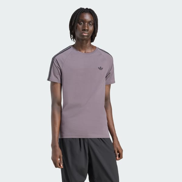 Γκρι Εφαρμοστή μπλούζα adidas Originals Adicolor Trefoil