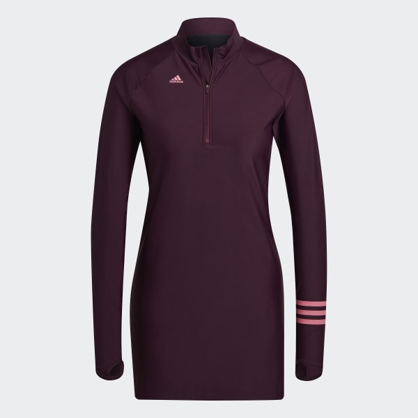 adidas 3 Stripes Long Sleeve Swim Top Red GV3346 adidas US