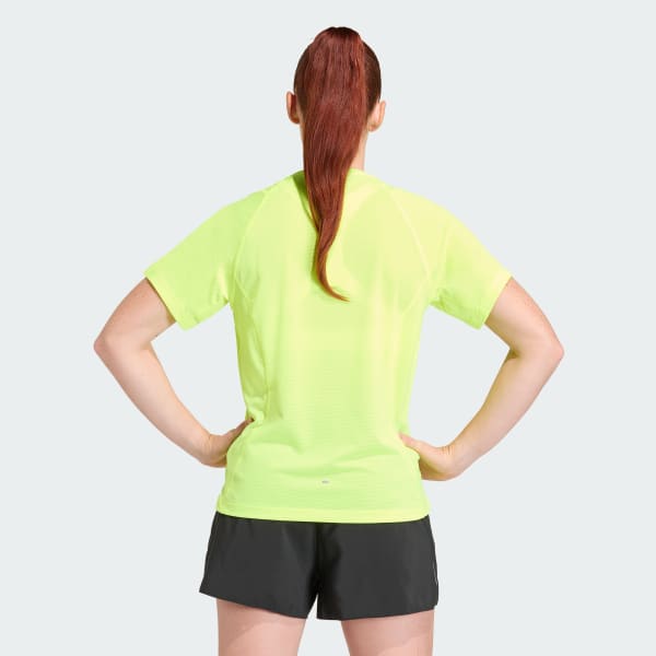 イエロー adi365 ブリーズ ランニング Tシャツ