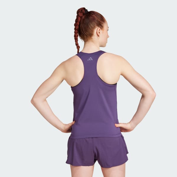 Violeta Camiseta sin mangas para tenis con Climacool con cuello en V