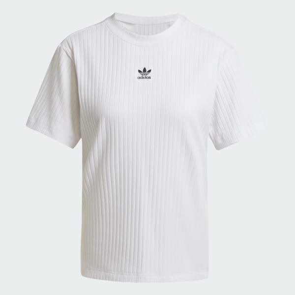 White Essentials Wide Rib Tee