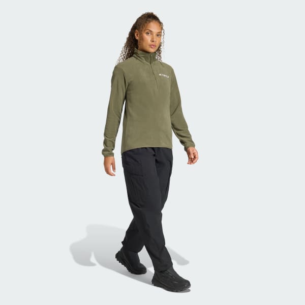 Verde Blusa Fleece 1/2 Zíper Multi Essentials