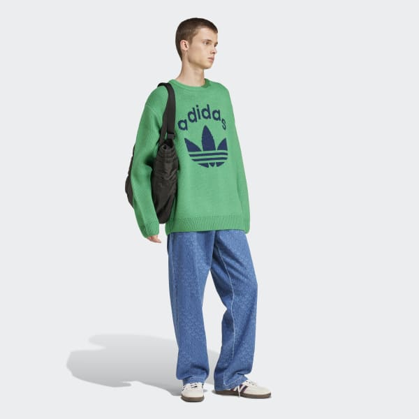 adidas Originals 70s Crewneck Sweater - Green | Free Shipping with