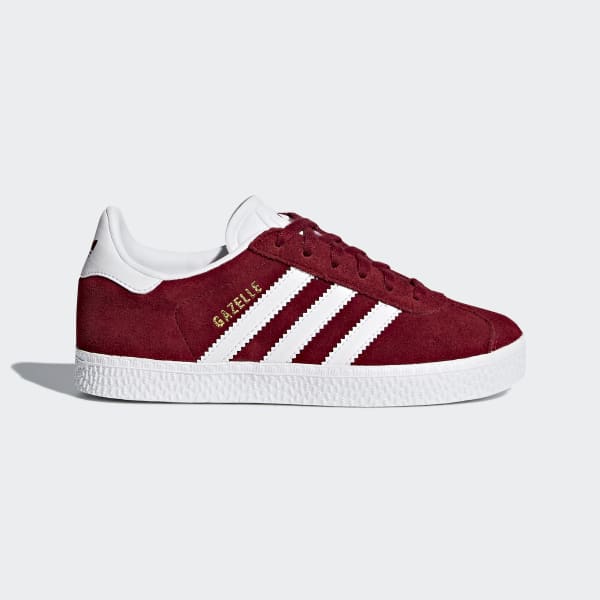 adidas gazelle burgundy and gold