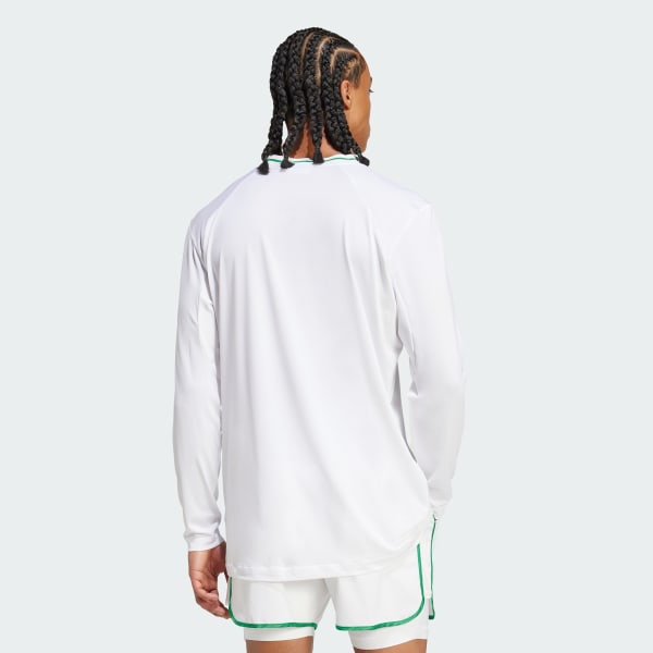 Putih Tee Lengan Panjang Tenis Pro Climacool