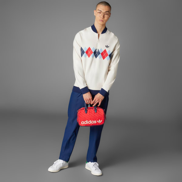 White Originals Argyle Printed 1/4-Zip Sweatshirt