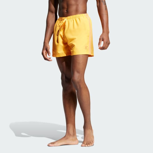 Gold Adicolor 3-Stripes 5-Inch Swim Shorts