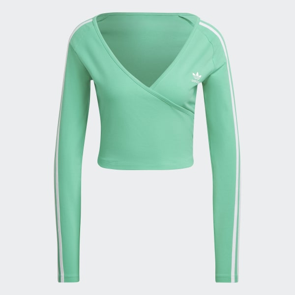 Τιρκουάζ Adicolor Classics Cropped Long Sleeve Tee