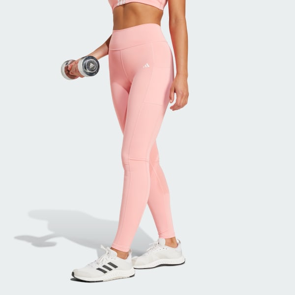 adidas Optime Full Length Leggings Pink Free Shipping with adiClub adidas US