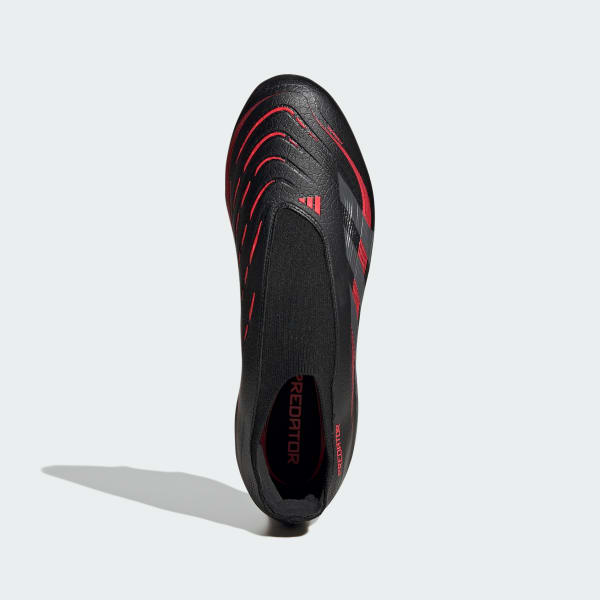 Svart Predator League Laceless Firm/Multi-Ground Fotbollsskor