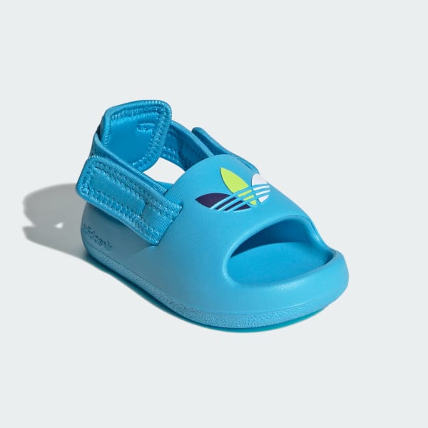 Blue Adifom Adilette Slides Kids