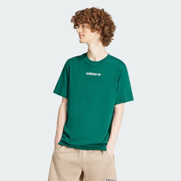 Adidas green trefoil t-shirt clearance