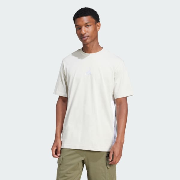 Beige Camiseta Essentials 3 Rayas Tejido Jersey