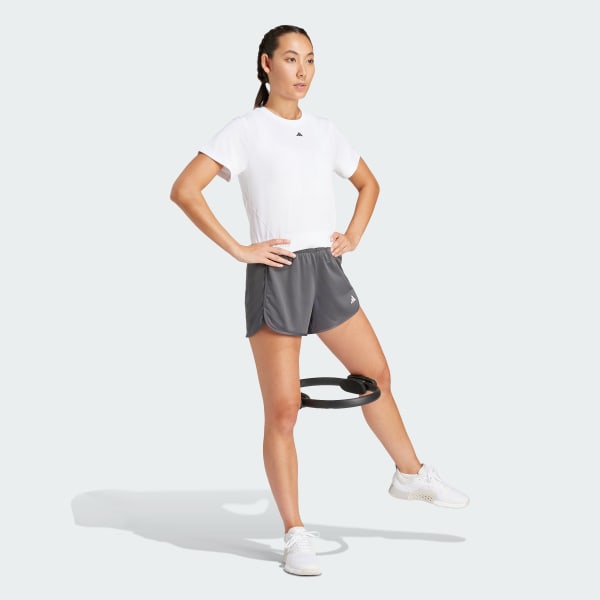 Grey Pacer Essentials Knit High-Rise Shorts
