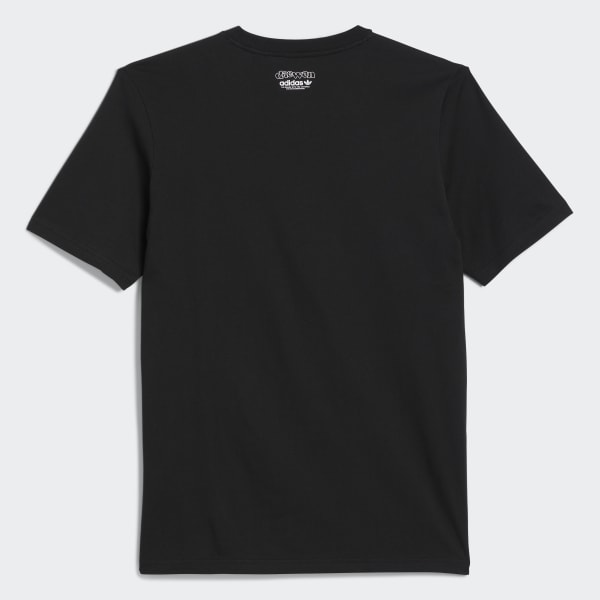 Czerń Daewon Song Message Short Sleeve Tee Q4693